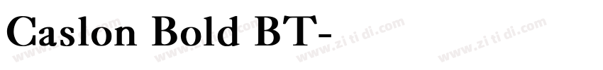 Caslon Bold BT字体转换